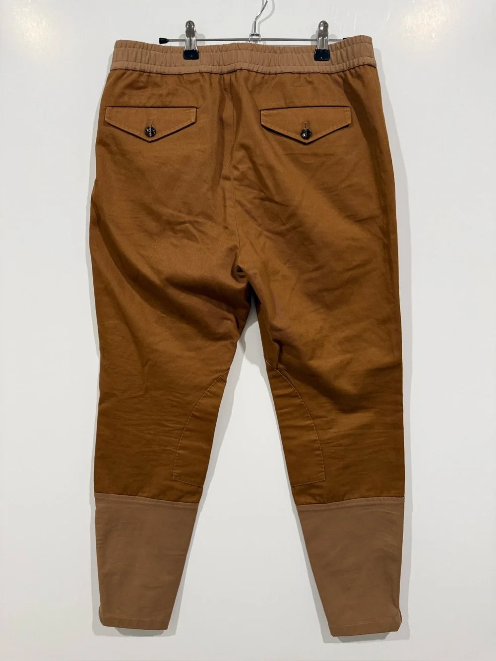 Gucci Military Drill Brown Cotton Elastic Tapered Pants Size 46